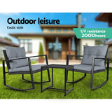 Gardeon Outdoor Chair Rocking Set - Black