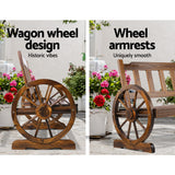 Gardeon Wooden Wagon Wheel Chair