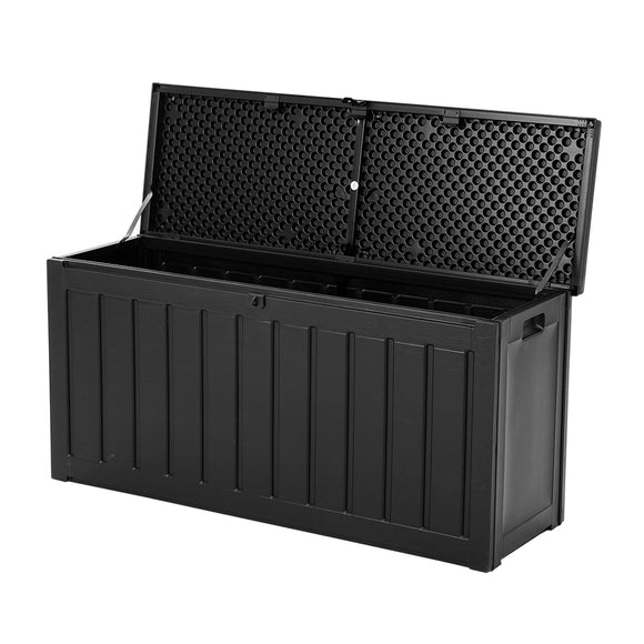 Gardeon 240L Outdoor Storage Box Lockable Bench Seat Garden Deck Toy Tool Sheds