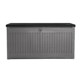 Gardeon Outdoor Storage Box Container Garden Toy Indoor Tool Chest Sheds 270L Dark Grey