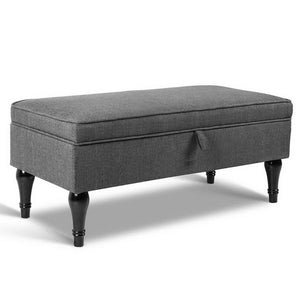 Artiss Fabric Storage Ottoman - Grey