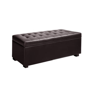 Artiss PU Leather Storage Ottoman - Brown