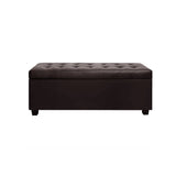 Artiss PU Leather Storage Ottoman - Brown