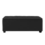 Artiss Large Fabric Storage Ottoman - Black