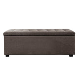 Artiss Large Fabric Storage Ottoman - Brown