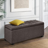 Artiss Large Fabric Storage Ottoman - Brown