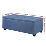 Premium Storage Ottoman - Blue