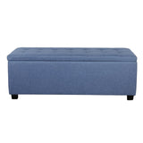 Premium Storage Ottoman - Blue