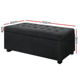 Premium Storage Ottoman - Charcoal