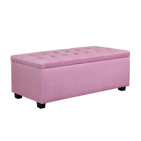 Premium Storage Ottoman - Pink