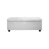 Artiss Large PU Leather Storage Ottoman - White