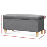 Keezi Storage Ottoman Kids Foot Stool Blanket Box Toy Sofa Chair Bed Fabric GY