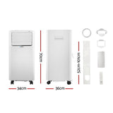 Devanti Portable Air Conditioner Window Kit Cooling Mobile Fan 9000BTU 2500W