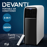 Devanti Portable Air Conditioner Window Kit Cooling Cooler Mobile Fan 9000BTU