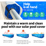 Aquabuddy Solar Swimming Pool Cover Blanket Roller Wheel Adjustable 10 X 4.7M