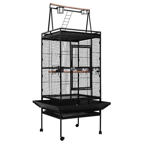 i.Pet Pet Bird Cage with Perch - Black