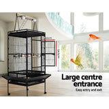 i.Pet Pet Bird Cage with Perch - Black