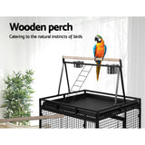 i.Pet Pet Bird Cage with Perch - Black