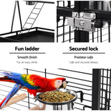 i.Pet Pet Bird Cage with Perch - Black