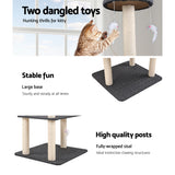 i.Pet Cat Tree 132cm Trees Scratching Post Scratcher Tower Condo House Furniture Wood