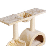 i.Pet Cat Tree 100cm Trees Scratching Post Scratcher Tower Condo House Furniture Wood Beige