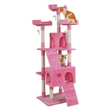 i.Pet Cat Tree 180cm Trees Scratching Post Scratcher Tower Condo House Furniture Wood Pink