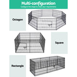 i.Pet 2X24" 8 Panel Pet Dog Playpen Puppy Exercise Cage Enclosure Fence Play Pen