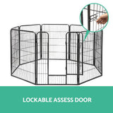 i.Pet 8 Panel Pet Dog Playpen Puppy Exercise Cage Enclosure Fence Play Pen 80x100cm