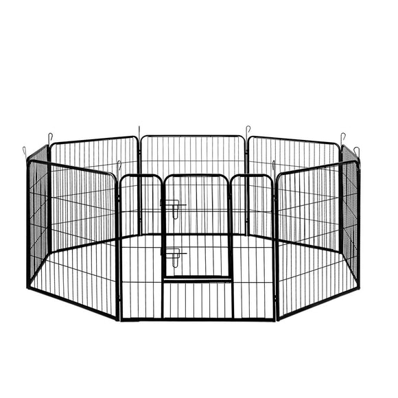 i.Pet 8 Panel Pet Dog Playpen Puppy Exercise Cage Enclosure Fence Play Pen 80x80cm