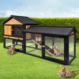 i.Pet Rabbit Hutch Hutches Large Metal Run Wooden Cage Waterproof Outdoor Pet House Chicken Coop Guinea Pig Ferret Chinchilla Hamster 165cm x 52cm x 86cm