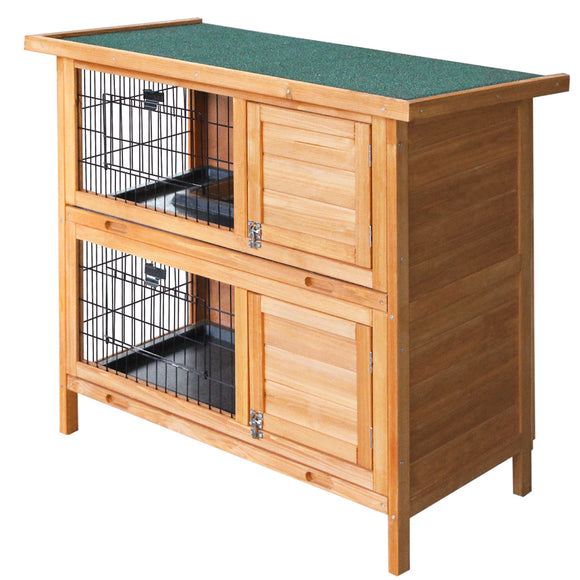 i.Pet 2 Storey Wooden Rabbit Hutch