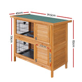 i.Pet 2 Storey Wooden Rabbit Hutch