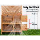 i.Pet 2 Storey Wooden Rabbit Hutch