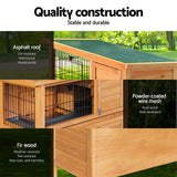 i.Pet Rabbit Hutch Hutches Large Metal Run Wooden Cage Waterproof Outdoor Pet House Chicken Coop Guinea Pig Ferret Chinchilla Hamster 91.5cm x 46cm x 116.5cm