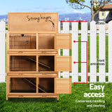 i.Pet Rabbit Hutch Hutches Large Metal Run Wooden Cage Waterproof Outdoor Pet House Chicken Coop Guinea Pig Ferret Chinchilla Hamster 91.5cm x 46cm x 116.5cm