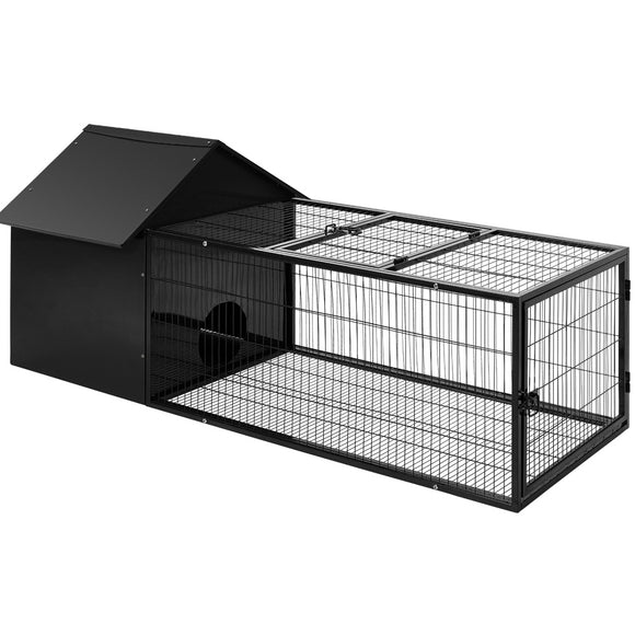 i.Pet Rabbit Cage Hutch Cages Indoor Outdoor Hamster Enclosure Pet Metal Carrier 162CM Length