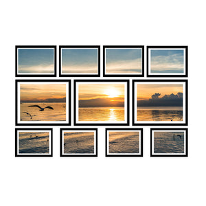 11 PCS Photo Frame Wall Set Collage Picture Frames Home Decor Present Gift Black