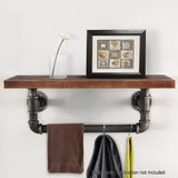 Artiss Display Shelves Wall Shelves Floating Bookshelf DIY Pipe Shelf Rustic Brackets Industrial