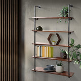 Artiss Wall Display Shelves Industrial DIY Pipe Shelf Rustic Floating Brackets