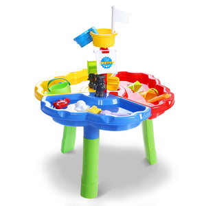 Keezi Kids Beach Sand and Water Sandpit Outdoor Table Childrens Bath Toys