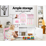 Keezi Kids Wooden Kitchen Play Set - White & Pink