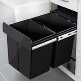 Cefito 2x20L Pull Out Bin - Black