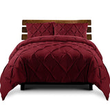 Giselle Luxury Classic Bed Duvet Doona Quilt Cover Set Hotel King Burgundy Red