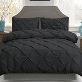 Giselle Bedding Super King Quilt Cover Set - Black