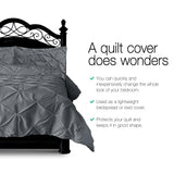 Giselle Bedding King Size Quilt Cover Set - Charcoal