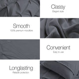 Giselle Bedding Super King Quilt Cover Set - Charcoal