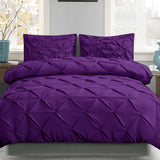 Giselle Luxury Classic Bed Duvet Doona Quilt Cover Set Hotel King Purple