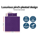 Giselle Luxury Classic Bed Duvet Doona Quilt Cover Set Hotel Queen Purple