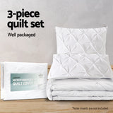 Giselle Bedding Super King Size Quilt Cover Set - White