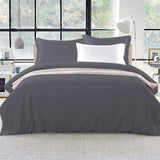 Giselle Bedding King Size Classic Quilt Cover Set - Charcoal